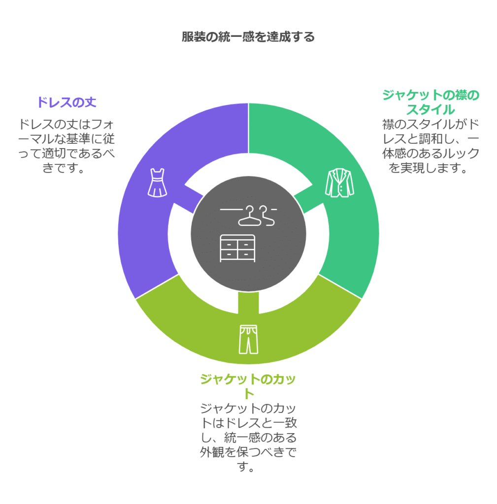 喪服 ワンピース、ジャケット別でのコーディネート